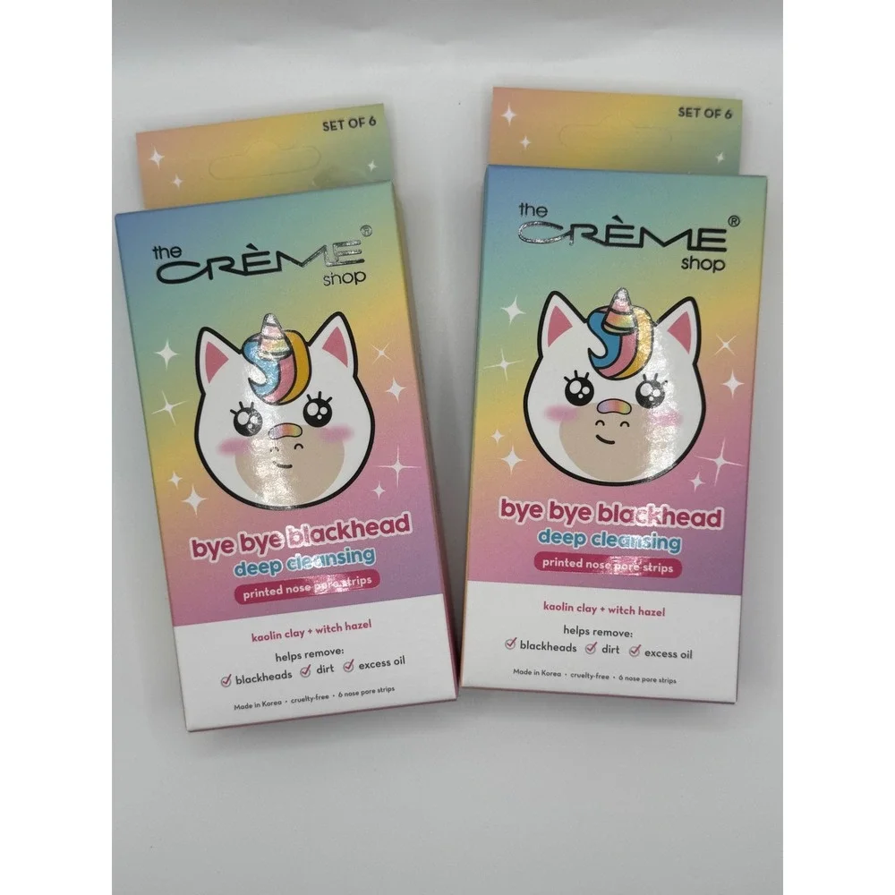 The Crème Shop Bye Bye Blackhead Deep Cleansing Nose Pore Strips 2Pack 12 Strips